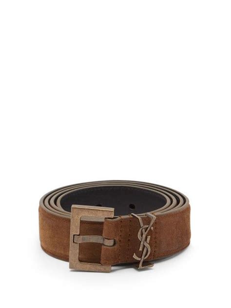 ysl gürtwl|saint laurent monogram suede belt.